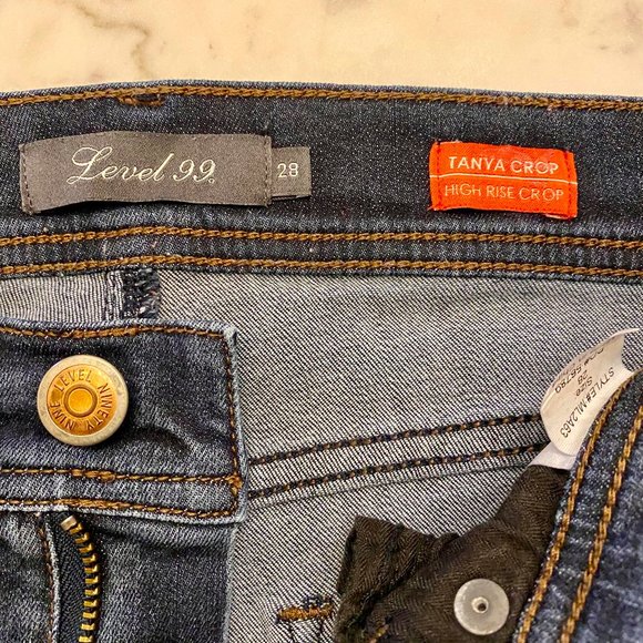 Level 99 High Rise Tanya Crop Slim Jeans Sz 28 - Picture 3 of 6